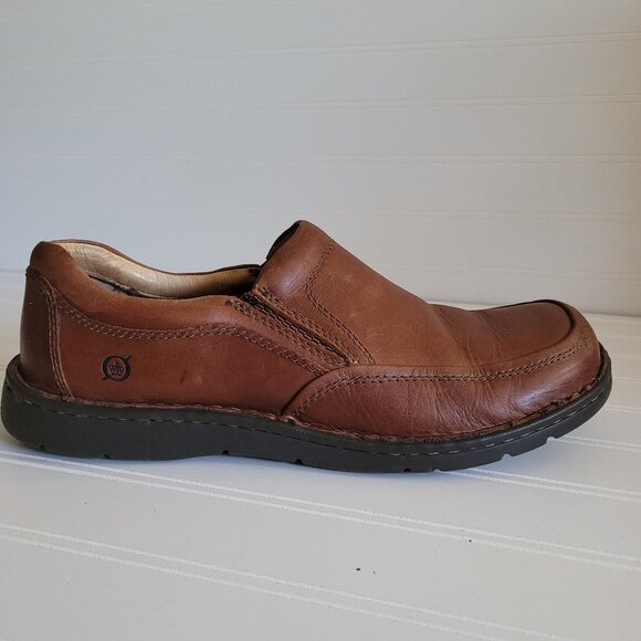 Born Shoes Men's Size 11M Brown Leather Loafer Slip On - Picture 1 of 10